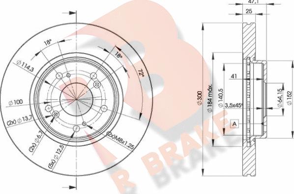 R Brake 78RBD25251 - Disque de frein cwaw.fr