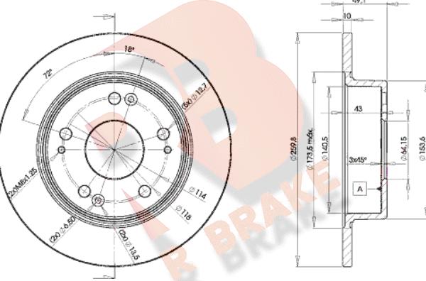 R Brake 78RBD25252 - Disque de frein cwaw.fr