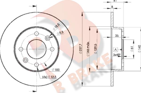 R Brake 78RBD26947 - Disque de frein cwaw.fr