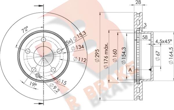 R Brake 78RBD26475 - Disque de frein cwaw.fr