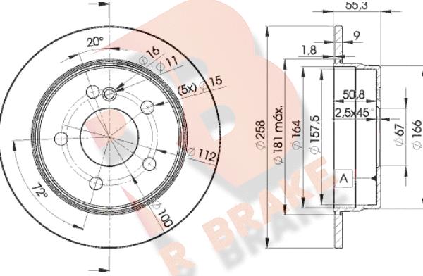 R Brake 78RBD26470 - Disque de frein cwaw.fr