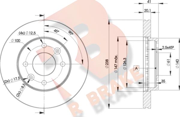 R Brake 78RBD26572 - Disque de frein cwaw.fr