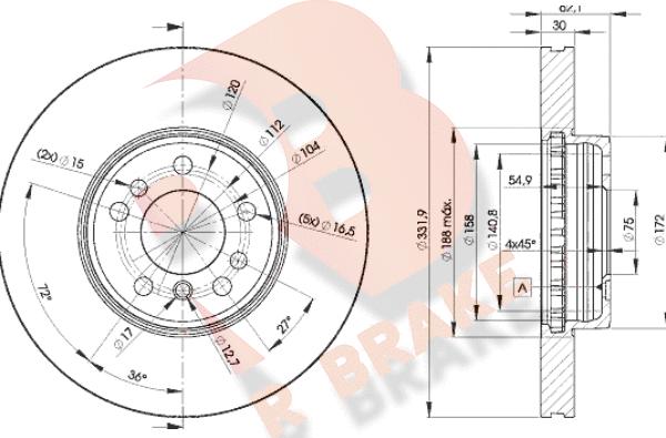 R Brake 78RBD26045 - Disque de frein cwaw.fr