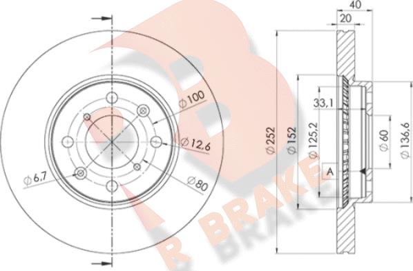 R Brake 78RBD26035 - Disque de frein cwaw.fr