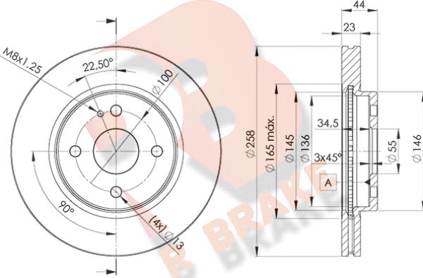 R Brake 78RBD26036 - Disque de frein cwaw.fr