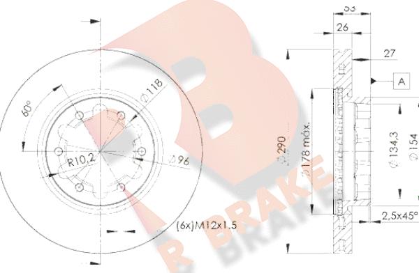 R Brake 78RBD26031 - Disque de frein cwaw.fr