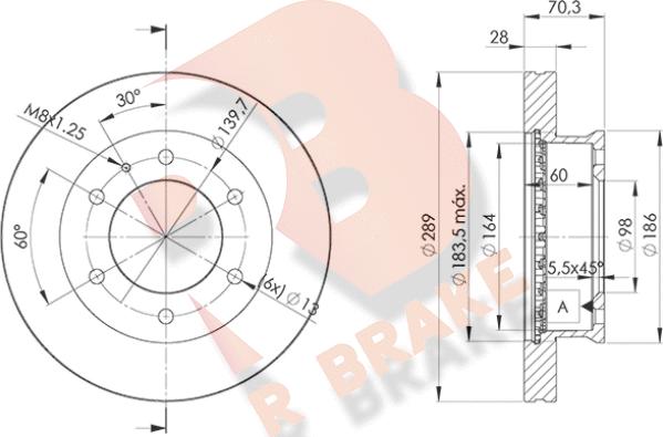 R Brake 78RBD26032 - Disque de frein cwaw.fr