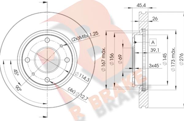 R Brake 78RBD26070 - Disque de frein cwaw.fr