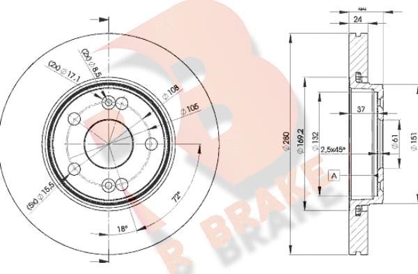 R Brake 78RBD26198 - Disque de frein cwaw.fr