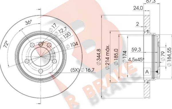 R Brake 78RBD26129 - Disque de frein cwaw.fr