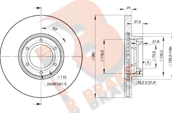 R Brake 78RBD26847 - Disque de frein cwaw.fr