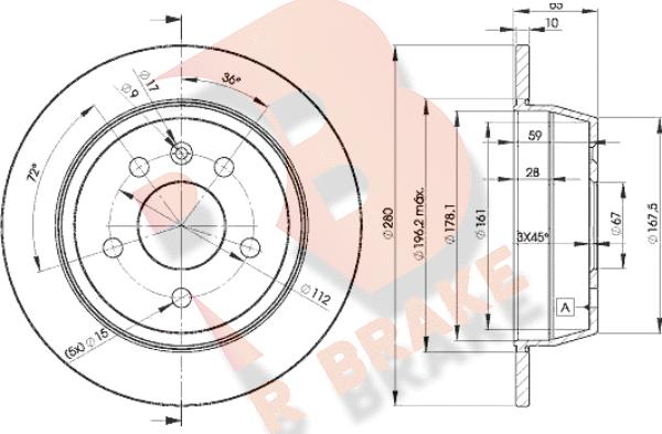 R Brake 78RBD26381 - Disque de frein cwaw.fr