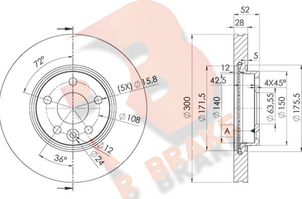 R Brake 78RBD26765 - Disque de frein cwaw.fr