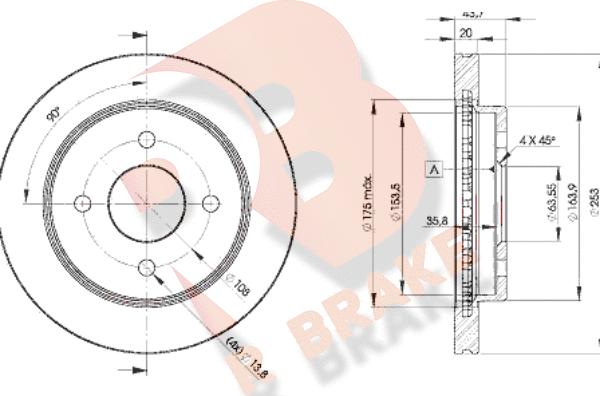 R Brake 78RBD26786 - Disque de frein cwaw.fr