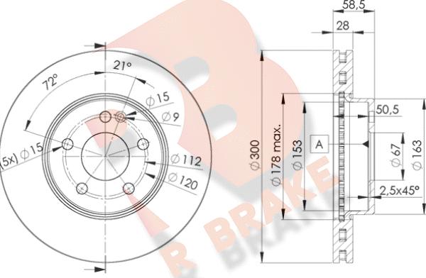 R Brake 78RBD20415 - Disque de frein cwaw.fr