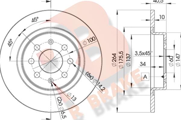 R Brake 78RBD20592 - Disque de frein cwaw.fr