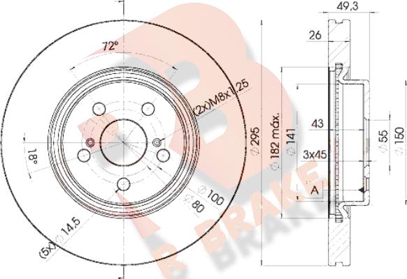 R Brake 78RBD20505 - Disque de frein cwaw.fr