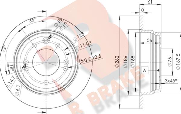 R Brake 78RBD20581 - Disque de frein cwaw.fr