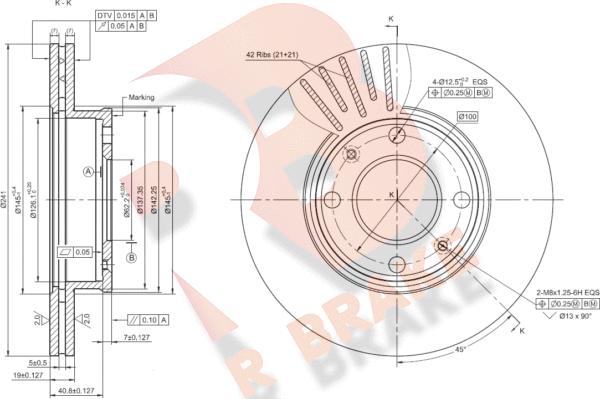 R Brake 78RBD20570 - Disque de frein cwaw.fr