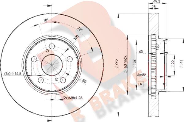 R Brake 78RBD20600 - Disque de frein cwaw.fr