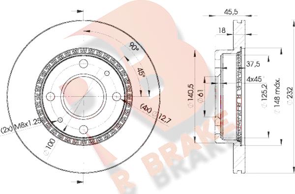 R Brake 78RBD20601 - Disque de frein cwaw.fr