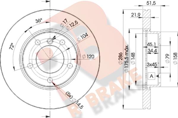 R Brake 78RBD20674 - Disque de frein cwaw.fr