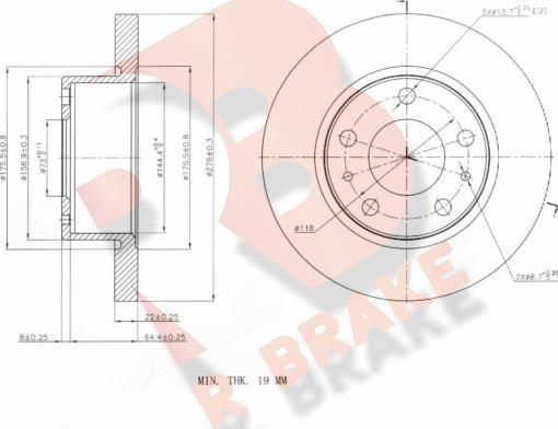 R Brake 78RBD20016 - Disque de frein cwaw.fr