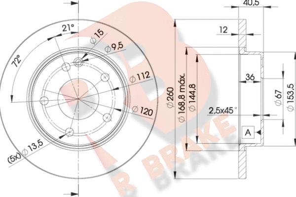 R Brake 78RBD20112 - Disque de frein cwaw.fr