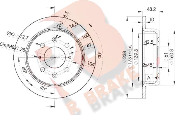 R Brake 78RBD20817 - Disque de frein cwaw.fr