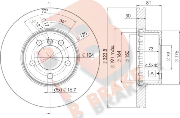 R Brake 78RBD20265 - Disque de frein cwaw.fr