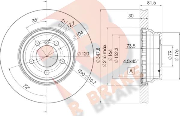 R Brake 78RBD20267 - Disque de frein cwaw.fr