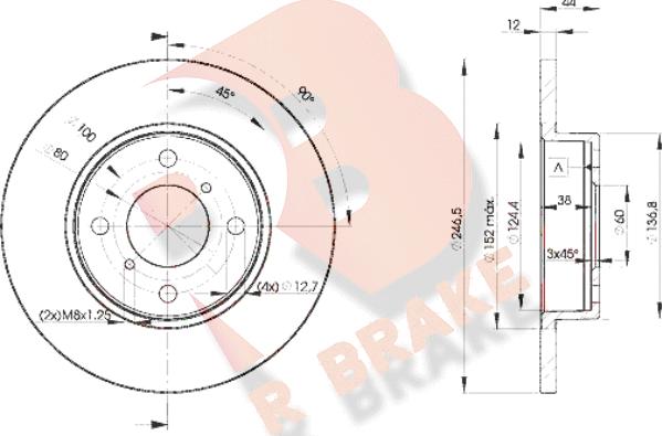 R Brake 78RBD20711 - Disque de frein cwaw.fr