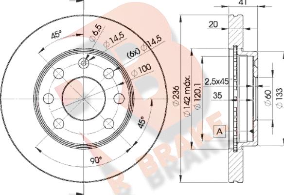 R Brake 78RBD21440 - Disque de frein cwaw.fr