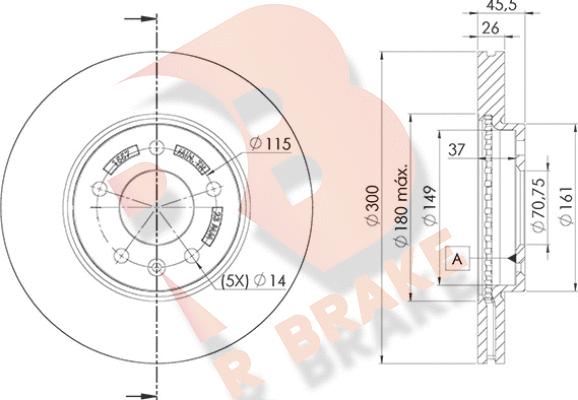 R Brake 78RBD21557 - Disque de frein cwaw.fr