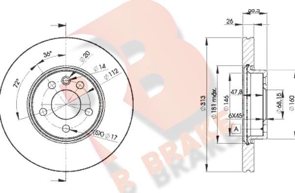 R Brake 78RBD21530 - Disque de frein cwaw.fr