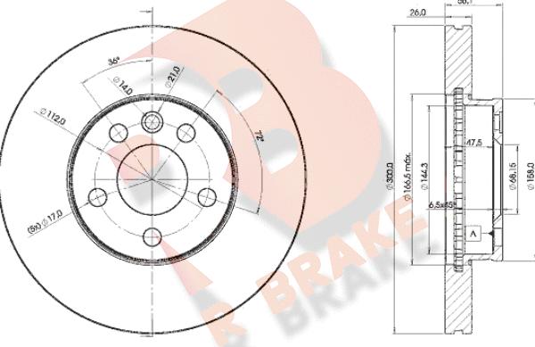 R Brake 78RBD21531 - Disque de frein cwaw.fr