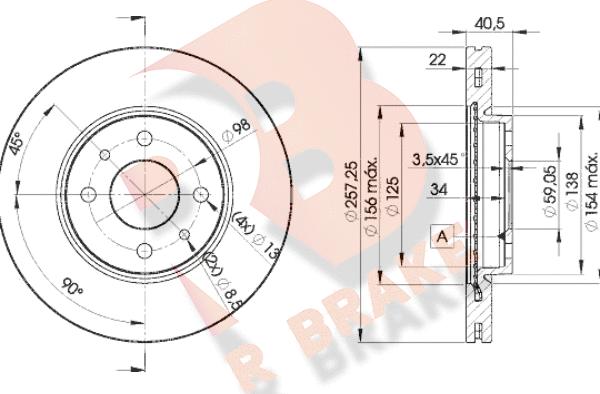 R Brake 78RBD21650 - Disque de frein cwaw.fr