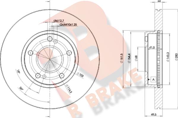 R Brake 78RBD21057 - Disque de frein cwaw.fr