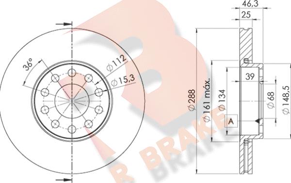 R Brake 78RBD21068 - Disque de frein cwaw.fr