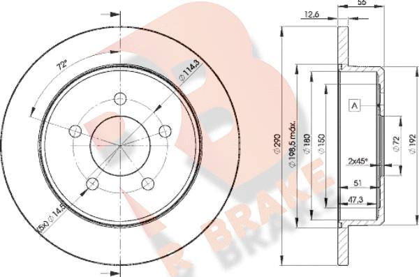 R Brake 78RBD21023 - Disque de frein cwaw.fr