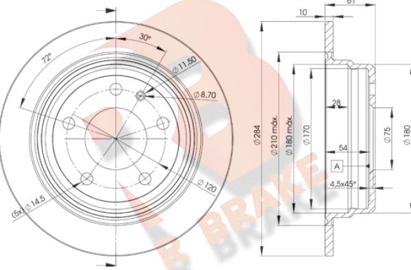 R Brake 78RBD21387 - Disque de frein cwaw.fr