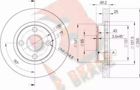 R Brake 78RBD21330 - Disque de frein cwaw.fr