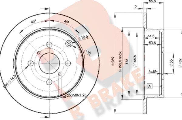 R Brake 78RBD21221 - Disque de frein cwaw.fr