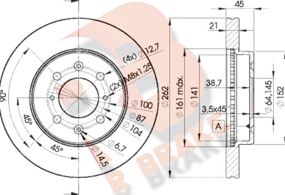 R Brake 78RBD21700 - Disque de frein cwaw.fr