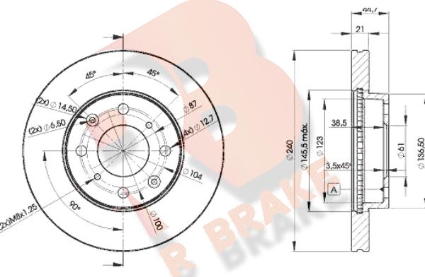 R Brake 78RBD21701 - Disque de frein cwaw.fr