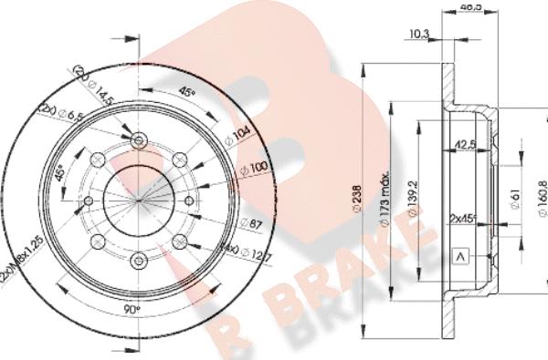 R Brake 78RBD21703 - Disque de frein cwaw.fr