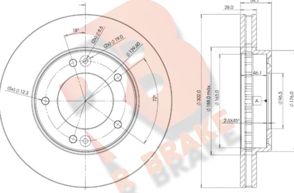 R Brake 78RBD21712 - Disque de frein cwaw.fr