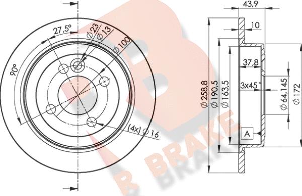 R Brake 78RBD28571 - Disque de frein cwaw.fr