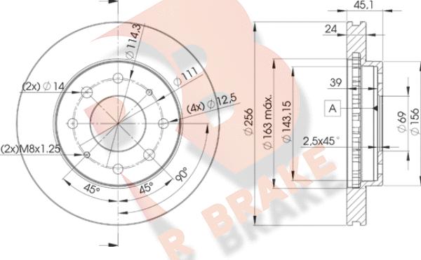 R Brake 78RBD28107 - Disque de frein cwaw.fr