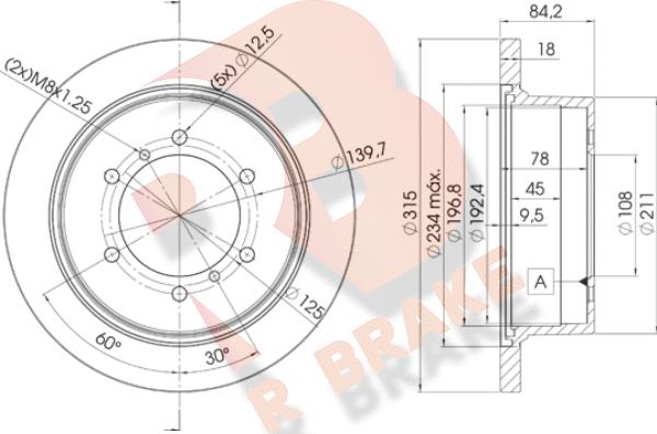 R Brake 78RBD28797 - Disque de frein cwaw.fr